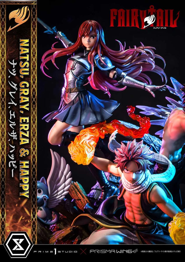 NATSU, GRAY, ERZA AND HAPPY (Deluxe Bonus Version) TV animation FAIRY TAIL – Prime1Studio – ActionFigure Brasil