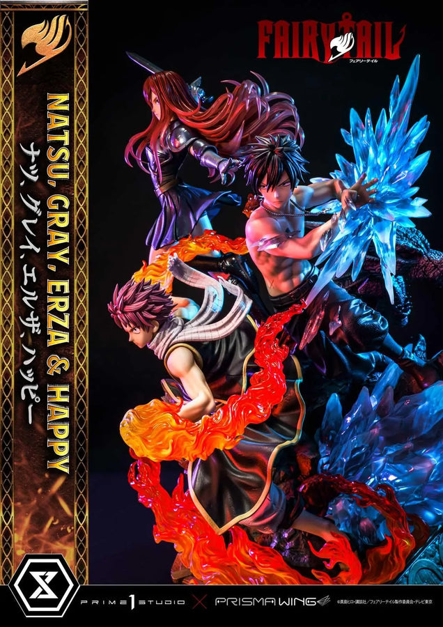 NATSU, GRAY, ERZA AND HAPPY (Deluxe Bonus Version) TV animation FAIRY TAIL – Prime1Studio – ActionFigure Brasil