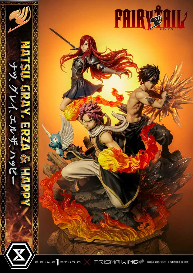 NATSU, GRAY, ERZA AND HAPPY (Deluxe Version) TV animation FAIRY TAIL – Prime1Studio – ActionFigure Brasil