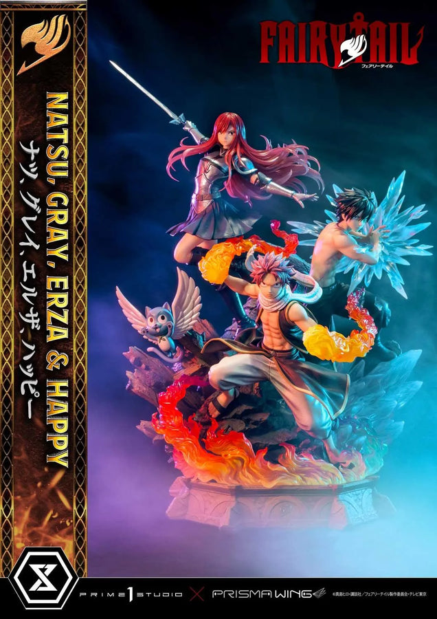 NATSU, GRAY, ERZA AND HAPPY (Deluxe Version) TV animation FAIRY TAIL – Prime1Studio – ActionFigure Brasil