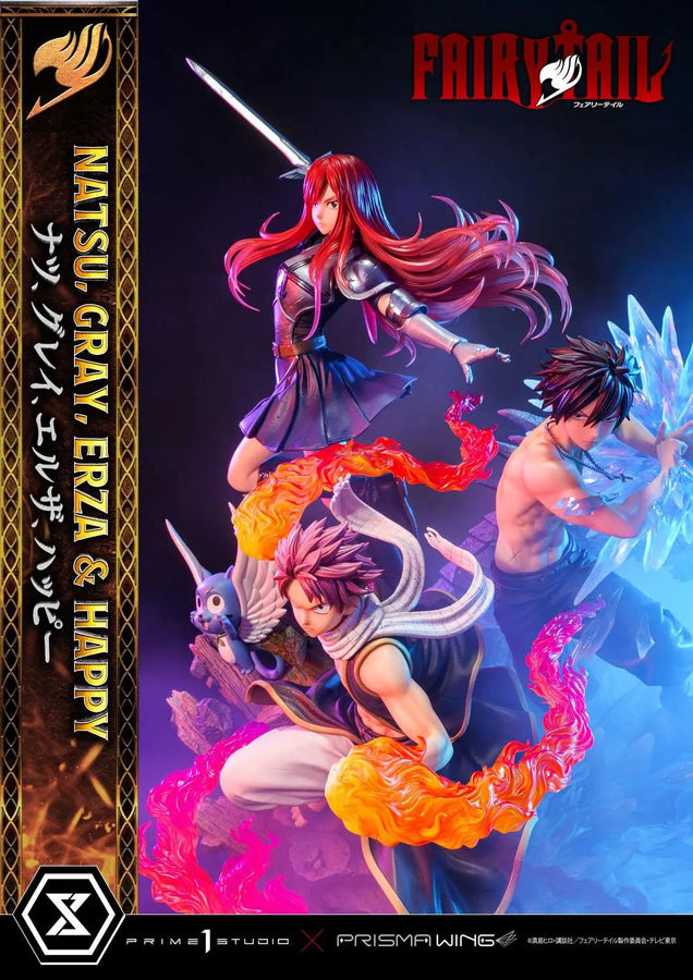 NATSU, GRAY, ERZA AND HAPPY (Deluxe Version) TV animation FAIRY TAIL – Prime1Studio – ActionFigure Brasil