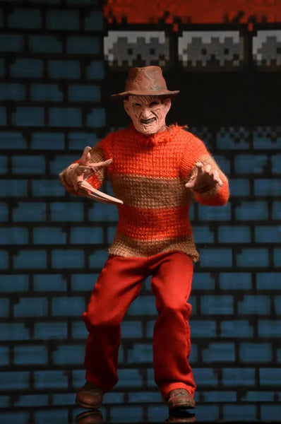 Nightmare on Elm Street 1989 Video Game Appearance - US Toys "R" Us Limited Freddy Krueger 8 Inch Action Dollㅤ – Neca – ActionFigure Brasil — embalagem