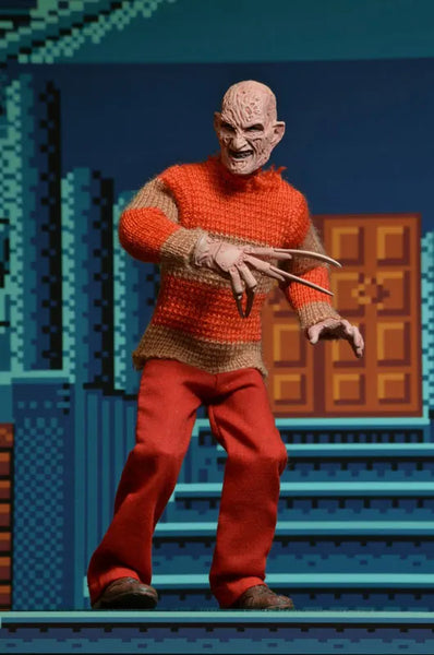 Nightmare on Elm Street 1989 Video Game Appearance - US Toys "R" Us Limited Freddy Krueger 8 Inch Action Dollㅤ – Neca – ActionFigure Brasil — close