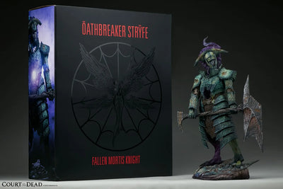 Oathbreaker Strÿfe: Fallen Mortis Knight - LIMITED EDITION: 500 – Sideshow Collectibles – ActionFigure Brasil — com base expositora