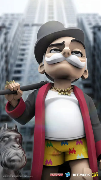 OFF_WERK/ Mr. Monopoly 6.5 Inch Vinyl Art Statueㅤ – Mighty Jaxx – ActionFigureBrasil — embalagem