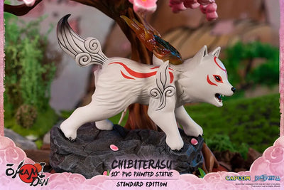 Okamiden: Chibiterasu Standard Edition – First 4 Figures – ActionFigure Brasil — com base expositora