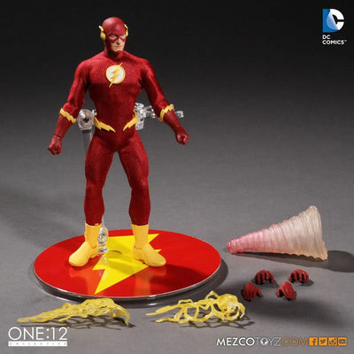 ONE:12 Collective - DC Comics: Flash 1/12 Action Figureㅤ – Mezco – ActionFigureBrasil — com base expositora
