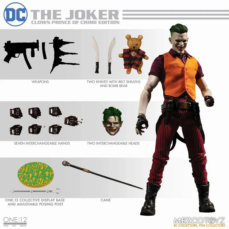 ONE:12 Collective - DC Comics: Joker 1/12 Action Figure Clown Prince of Crime ver(Provisional Pre-order)ㅤ – Mezco – ActionFigure Brasil