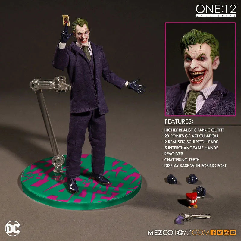 ONE:12 Collective - DC Comics: Joker 1/12 Action Figureㅤ – Mezco – ActionFigure Brasil