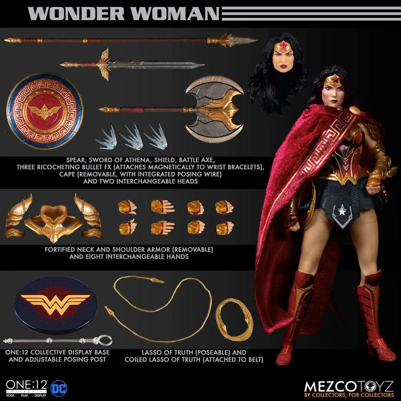 ONE:12 Collective / DC Comics: Modern Wonder Woman 1/12 Action Figureㅤ – Mezco – ActionFigureBrasil