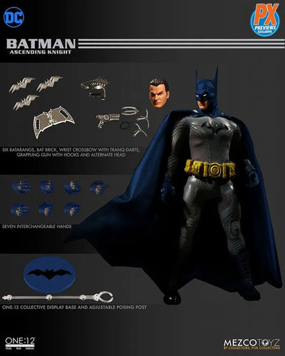 ONE:12 Collective - DC Comics: Preview Limited Ascending Knight Batman 1/12 Action Figureㅤ – Mezco – ActionFigure Brasil