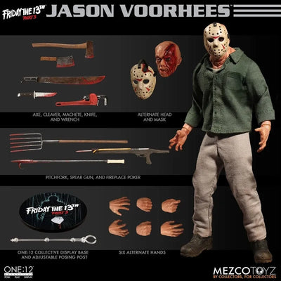 ONE:12 Collective - Friday the 13th PART3: Jason Voorhees 1/12 Action Figure(Provisional Pre-order)ㅤ – Mezco – ActionFigure Brasil — acessórios