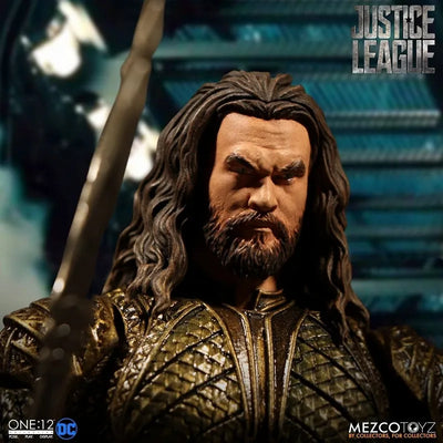 ONE:12 Collective - Justice League: Aquaman 1/12 Action Figureㅤ – Mezco – ActionFigureBrasil — embalagem