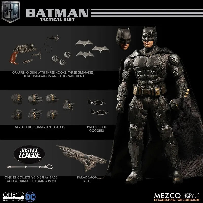 ONE:12 Collective - Justice League: Tactical Suit Batman 1/12 Action Figureㅤ – Mezco – ActionFigure Brasil