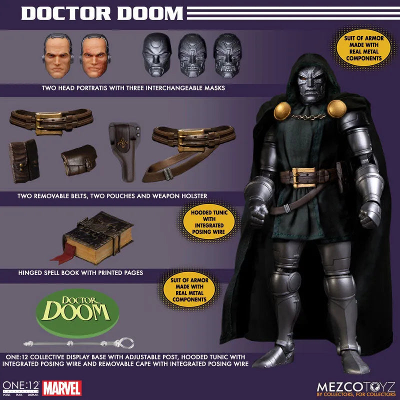 ONE:12 Collective / Marvel Comics: Dr. Doom 1/12 Action Figureㅤ – Mezco – ActionFigureBrasil
