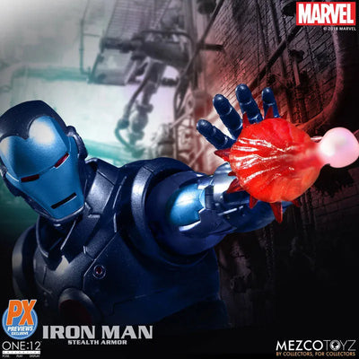ONE:12 Collective / Marvel Comics: Preview Exclusive Stealth Iron Man 1/12 Action Figureㅤ – Mezco – ActionFigureBrasil — embalagem