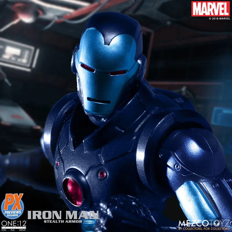ONE:12 Collective / Marvel Comics: Preview Exclusive Stealth Iron Man 1/12 Action Figureㅤ – Mezco – ActionFigureBrasil