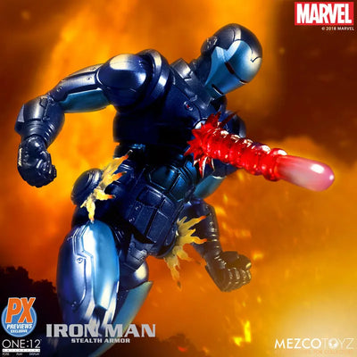 ONE:12 Collective / Marvel Comics: Preview Exclusive Stealth Iron Man 1/12 Action Figureㅤ – Mezco – ActionFigureBrasil — detalhe do produto