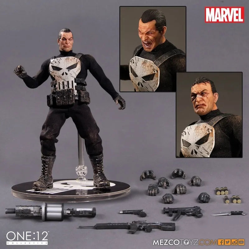 ONE:12 Collective Marvel Universe Punisher 1/12 Action Figureㅤ – Mezco – ActionFigure Brasil