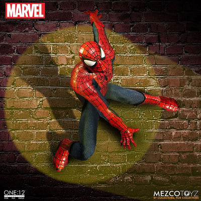 ONE:12 Collective - Marvel Universe: Spider-Man 1/12 Action Figureㅤ – Mezco – ActionFigureBrasil — com base expositora
