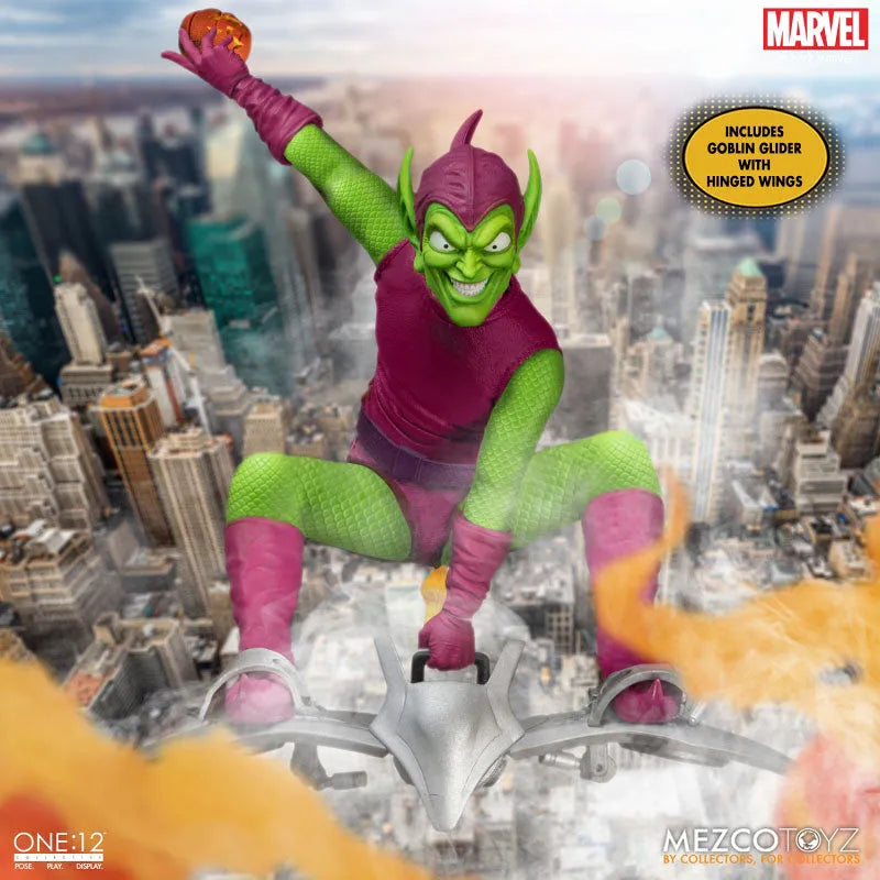 ONE:12 Collective / The Amazing Spider-Man: Green Goblin 1/12 Action Figure DX Editionㅤ – Mezco – ActionFigure Brasil