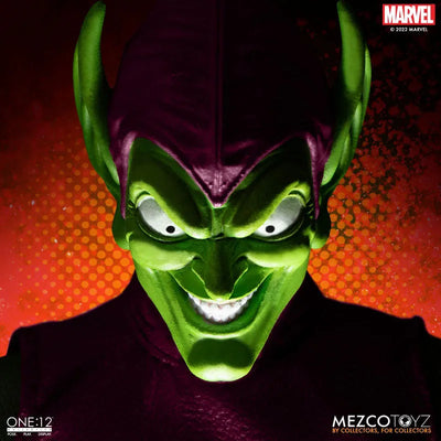 ONE:12 Collective / The Amazing Spider-Man: Green Goblin 1/12 Action Figure DX Editionㅤ – Mezco – ActionFigureBrasil — acessórios