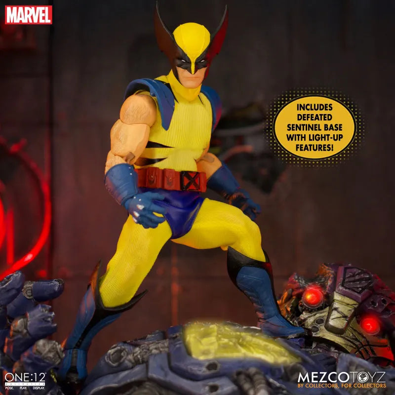 ONE:12 Collective Wolverine with Sentinel 1/12 Figure DX Steel Box Editionㅤ – Mezco – ActionFigureBrasil