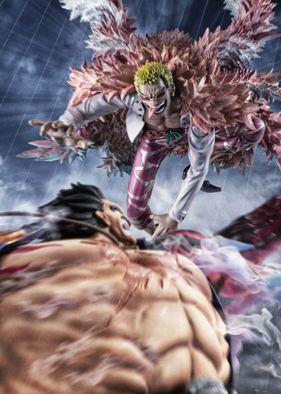 One Piece - Donquixote Doflamingo - Portrait Of Pirates "SA-MAXIMUM" - Heavenly Demon (MegaHouse) [Shop Exclusive]ㅤ – MegaHouse – ActionFigure Brasil — com base expositora