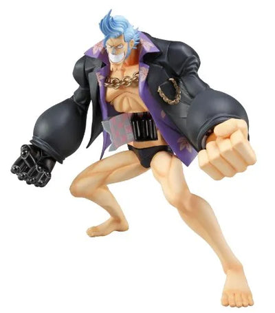 One Piece - Franky - Excellent Model - Portrait Of Pirates Strong Edition - 1/8ㅤ – MegaHouse – ActionFigure Brasil — com base expositora
