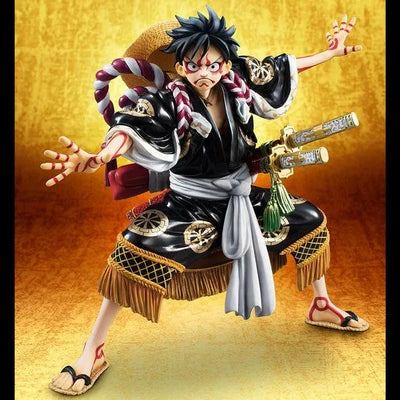 One Piece - Monkey D. Luffy - Excellent Model - Portrait.Of.Pirates "Kabuki-Edition" - 1/8 - Saienㅤ – MegaHouse – ActionFigure Brasil