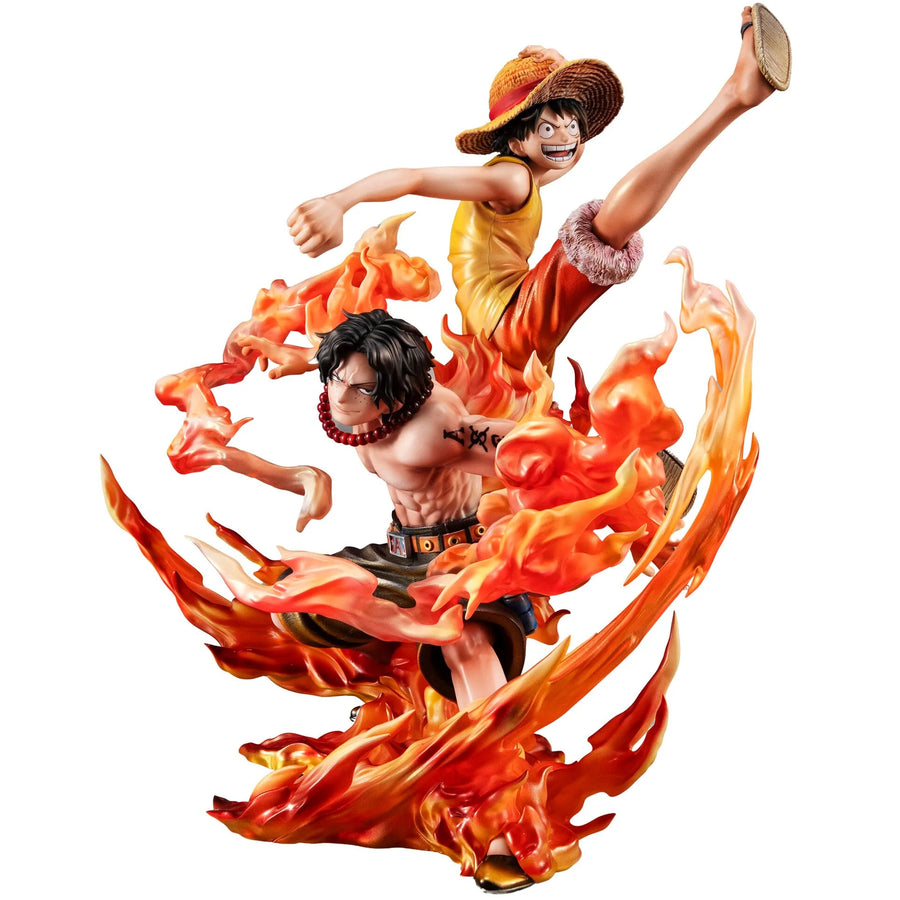 One Piece - Monkey D. Luffy - Portgas D. Ace - Portrait Of Pirates Maximum - Kyoudai no Kizuna, 20th LIMITED Ver. (MegaHouse) [Shop Exclusive]ㅤ – MegaHouse – ActionFigure Brasil