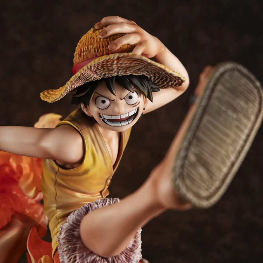 One Piece - Monkey D. Luffy - Portgas D. Ace - Portrait Of Pirates Maximum - Kyoudai no Kizuna, 20th LIMITED Ver. (MegaHouse) [Shop Exclusive]ㅤ – MegaHouse – ActionFigure Brasil