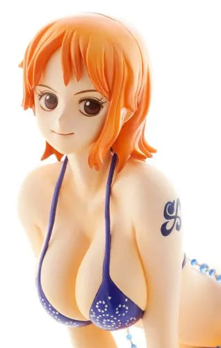 One Piece - Nami - Portrait Of Pirates Limited Edition - Excellent Model - 1/8 - Swimsuit Blueㅤ – MegaHouse – ActionFigureBrasil — close