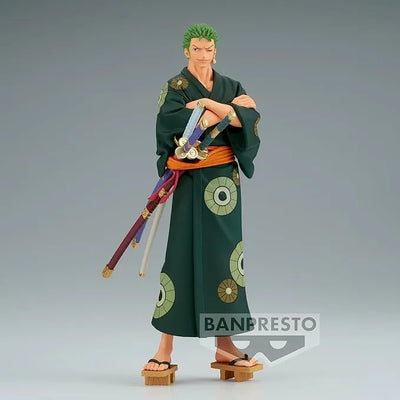 One Piece - Roronoa Zoro - DXF Figure - The Grandline Series - Wano Country - Yukata Ver. (Bandai Spirits)ㅤ – Bandai Spirits – ActionFigure Brasil — ângulo diferente