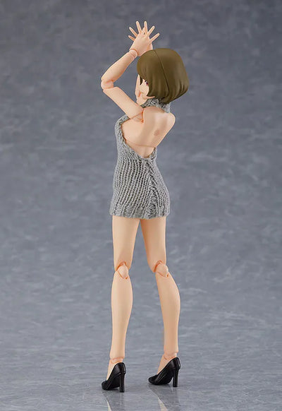 Original Character - Figma #506 - figma Styles - Chiaki - Backless Sweater Outfit (Max Factory)ㅤ – Max Factory – ActionFigure Brasil — com base expositora