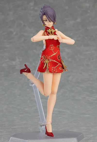 Original Character - Figma #569 - figma Styles - Mika - Mini Skirt Chinese Dress Outfit (Max Factory)ㅤ – Max Factory – ActionFigureBrasil — com base expositora