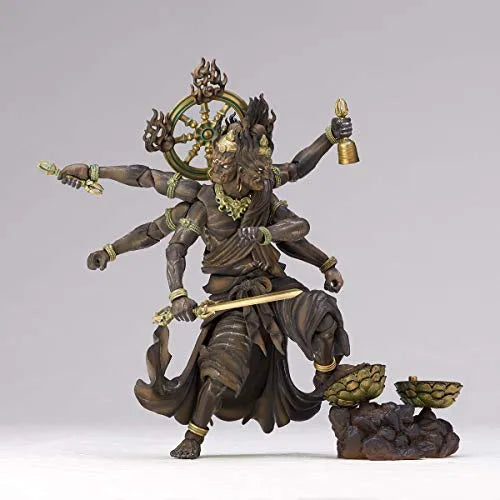 Original Character - KT Project KT-022 - Revoltech - Kongou Yasha Myouou - Wood ver. (Kaiyodo)ㅤ – Kaiyodo As Manufacturer – ActionFigure Brasil