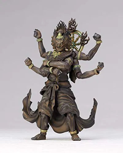 Original Character - KT Project KT-022 - Revoltech - Kongou Yasha Myouou - Wood ver. (Kaiyodo)ㅤ – Kaiyodo As Manufacturer – ActionFigure Brasil