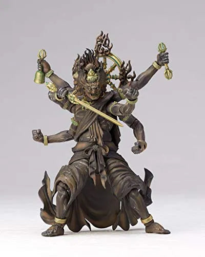 Original Character - KT Project KT-022 - Revoltech - Kongou Yasha Myouou - Wood ver. (Kaiyodo)ㅤ – Kaiyodo As Manufacturer – ActionFigure Brasil