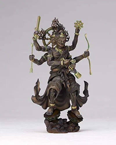 Original Character - KT Project KT-022 - Revoltech - Kongou Yasha Myouou - Wood ver. (Kaiyodo)ㅤ – Kaiyodo As Manufacturer – ActionFigure Brasil