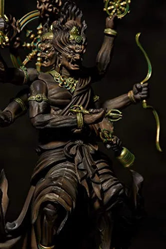 Original Character - KT Project KT-022 - Revoltech - Kongou Yasha Myouou - Wood ver. (Kaiyodo)ㅤ – Kaiyodo As Manufacturer – ActionFigure Brasil