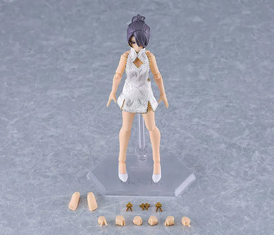 Original - Figma #569b - figma Styles - Mika - Mini Skirt Chinese Dress Outfit, White (Max Factory)ㅤ – Max Factory – ActionFigureBrasil — detalhe do produto