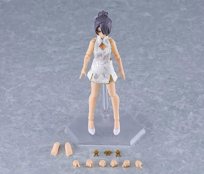 Original - Figma #569b - figma Styles - Mika - Mini Skirt Chinese Dress Outfit, White (Max Factory)ㅤ – Max Factory – ActionFigure Brasil