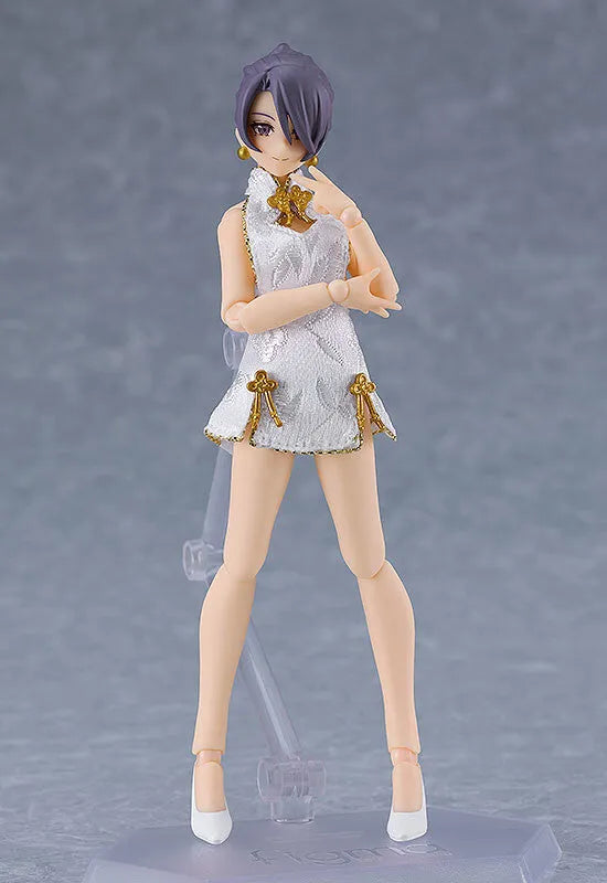 Original - Figma #569b - figma Styles - Mika - Mini Skirt Chinese Dress Outfit, White (Max Factory)ㅤ – Max Factory – ActionFigure Brasil