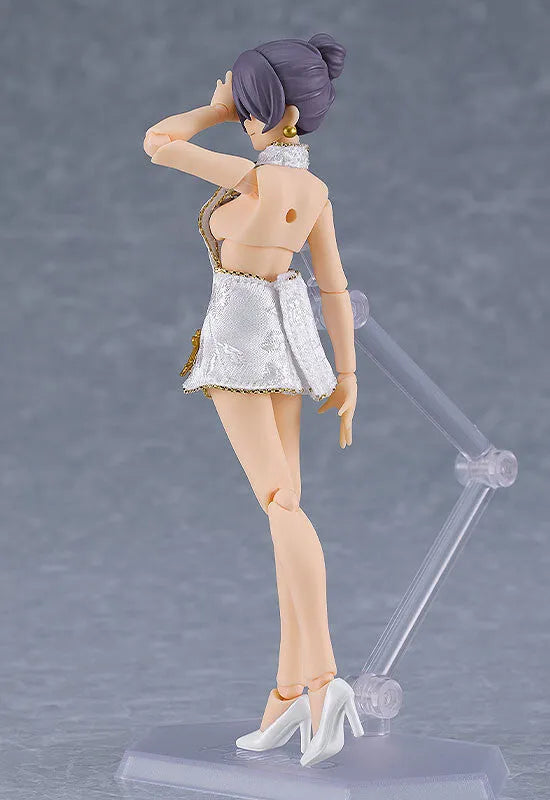 Original - Figma #569b - figma Styles - Mika - Mini Skirt Chinese Dress Outfit, White (Max Factory)ㅤ – Max Factory – ActionFigure Brasil