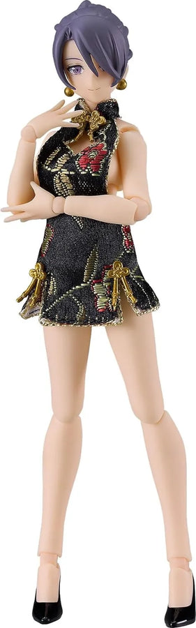 Original - Figma #569c - figma Styles - Mika - Mini Skirt Chinese Dress Outfit, Black (Max Factory)ㅤ – Max Factory – ActionFigure Brasil
