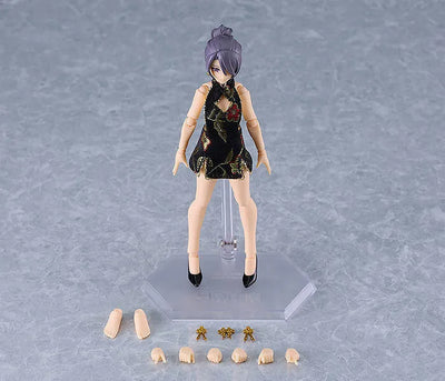 Original - Figma #569c - figma Styles - Mika - Mini Skirt Chinese Dress Outfit, Black (Max Factory)ㅤ – Max Factory – ActionFigureBrasil — acessórios