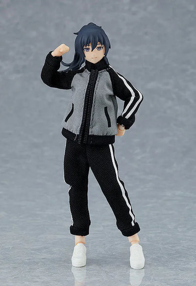 Original - Figma #601 - figma Styles - Makoto - with Tracksuit + Tracksuit Skirt Outfit (Max Factory)ㅤ – Max Factory – ActionFigure Brasil — ângulo diferente