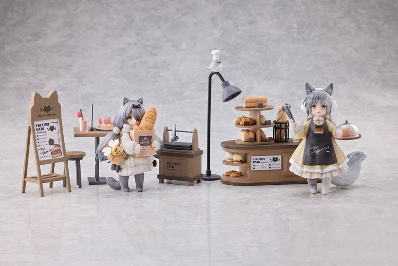 Original - Tea Time Cats - British Shorthair & Dragon Li - Meow Town (Ribose)ㅤ – Ribose – ActionFigure Brasil