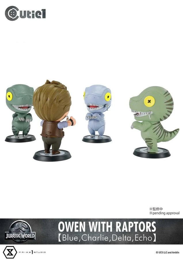 Owen with Raptors【Blue,Charlie,Delta,Echo】 (Regular Version) Jurassic World (Film) – Prime1Studio – ActionFigure Brasil